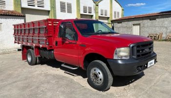 Ford F4000 carroceria graneleira 2001 vermelha